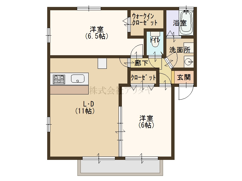 パスロラル福田　A棟　201